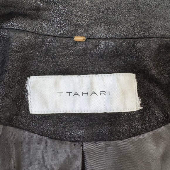 T TAHARI Lamb Leather Jacket – Black – Size M - Picture 4 of 7